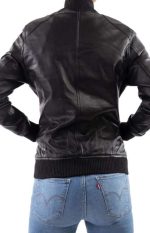Black Bomber Leather Jacket