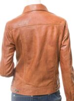 Tan Jean Leather Jacket