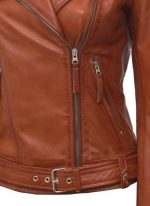 Short Motorbike Leather Jacket