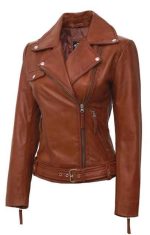 Short Motorbike Leather Jacket