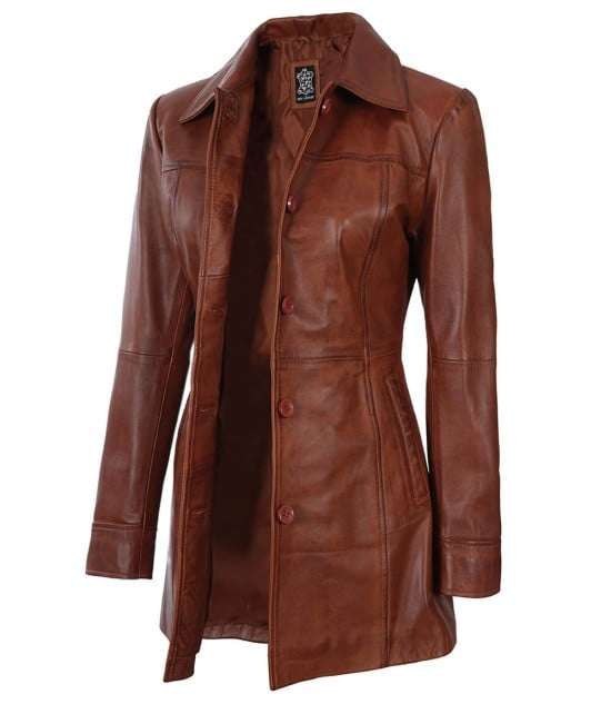 Winter Women Leather coat