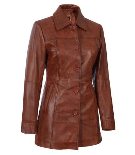 Winter Women Leather coat