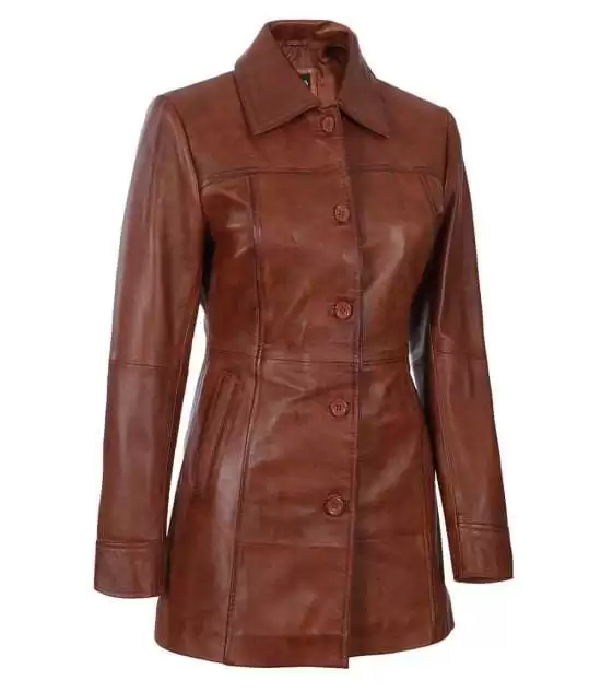 Winter Women Leather coat