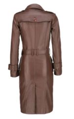 Brown Long Leather Coat
