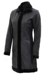Shearling Long Leather Coat