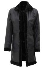 Shearling Long Leather Coat
