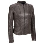 Women Leather Jacket With Hood