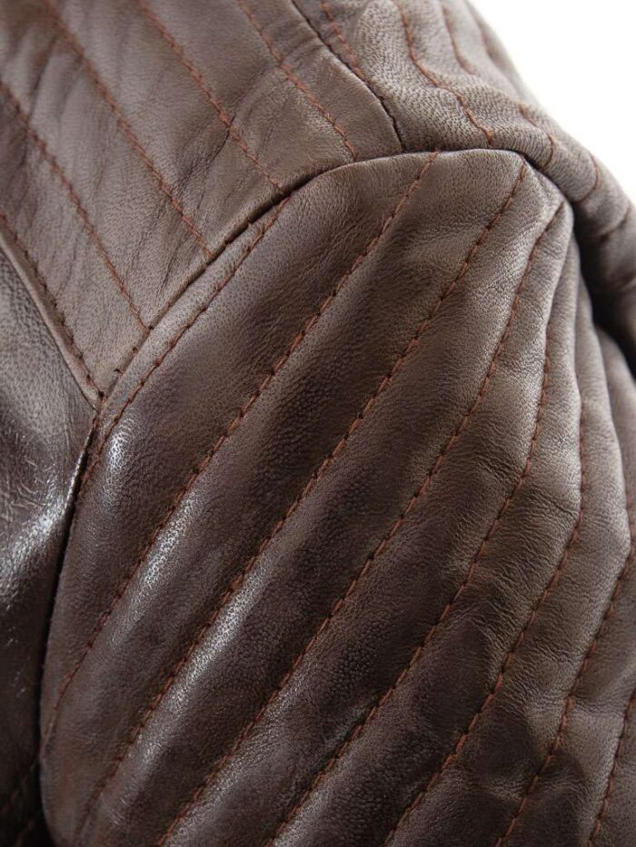 Puffer Women Leather Jacket