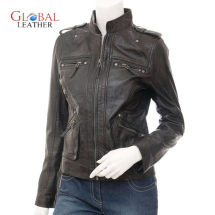 Versace Women Leather Jacket