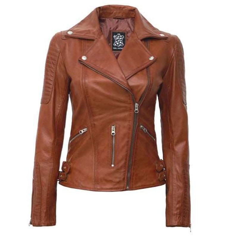 Motorcycle Women Leather Jacket