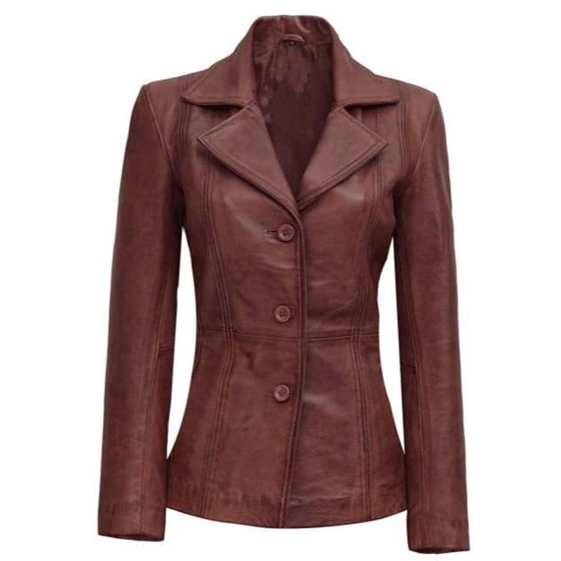 Outfit Women Leather Coat