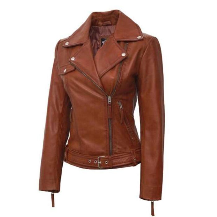Short Motorbike Leather Jacket