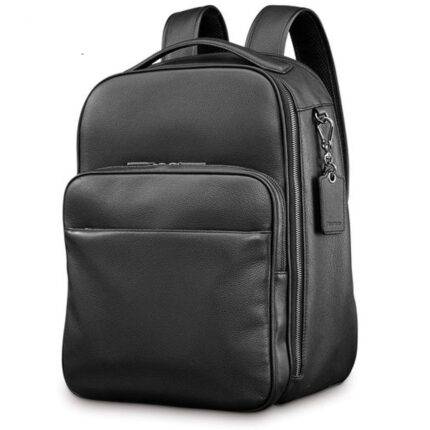 Black Laptop Leather Bag