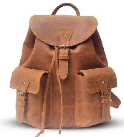 Vintage Leather Backpack Bag