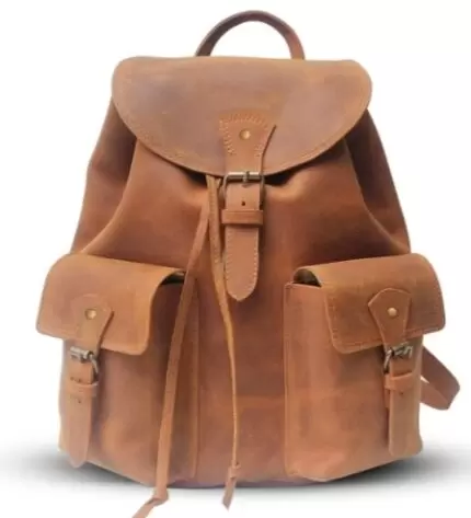 Vintage Leather Backpack Bag