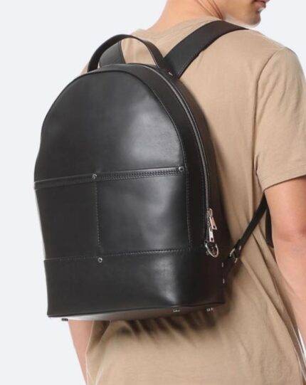 Black Leather Backpack Bag