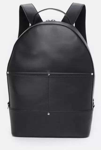 Black Leather Backpack Bag