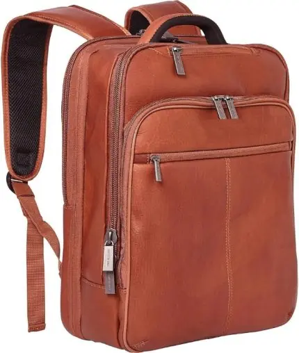 Leather Laptop Backpack Bag