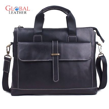 Leather Laptop File Bag