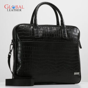 Crocodile Leather Laptop Bag