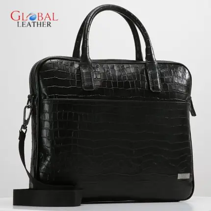 Crocodile Leather Laptop Bag
