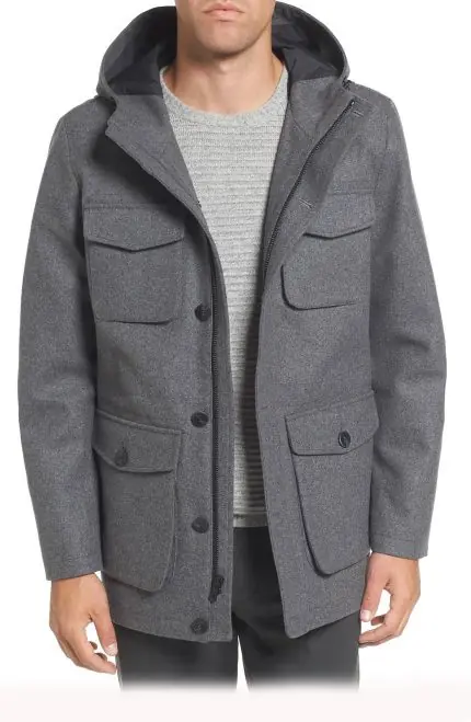 Trench Blazer Wool Coat
